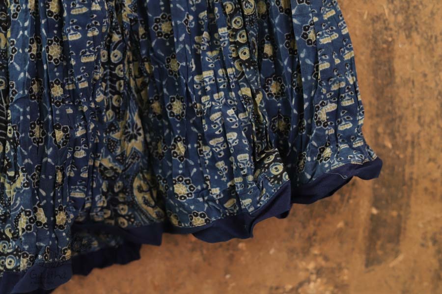 Shop ajrakh indigo long skirt