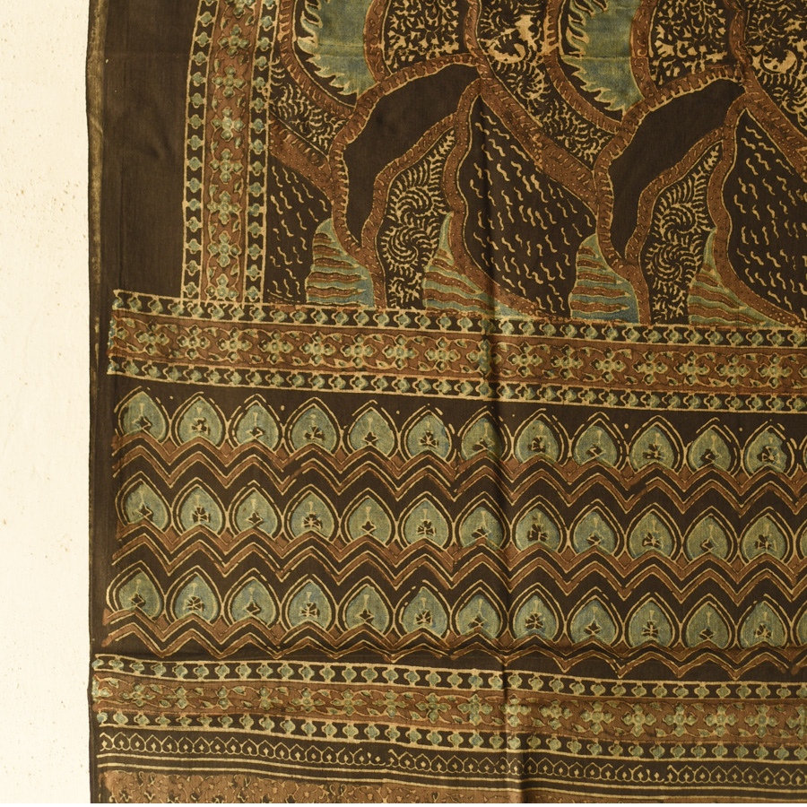 shop Ajrakh Block Printed Pure Cotton Dupatta 48