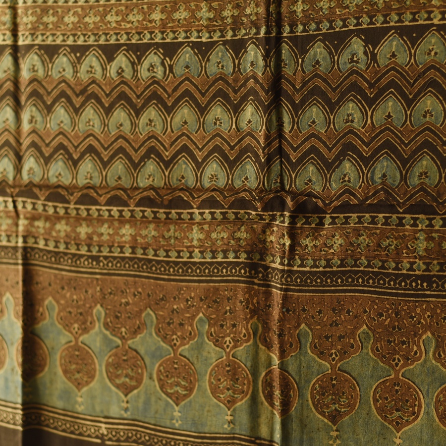 shop Ajrakh Block Printed Pure Cotton Dupatta 48
