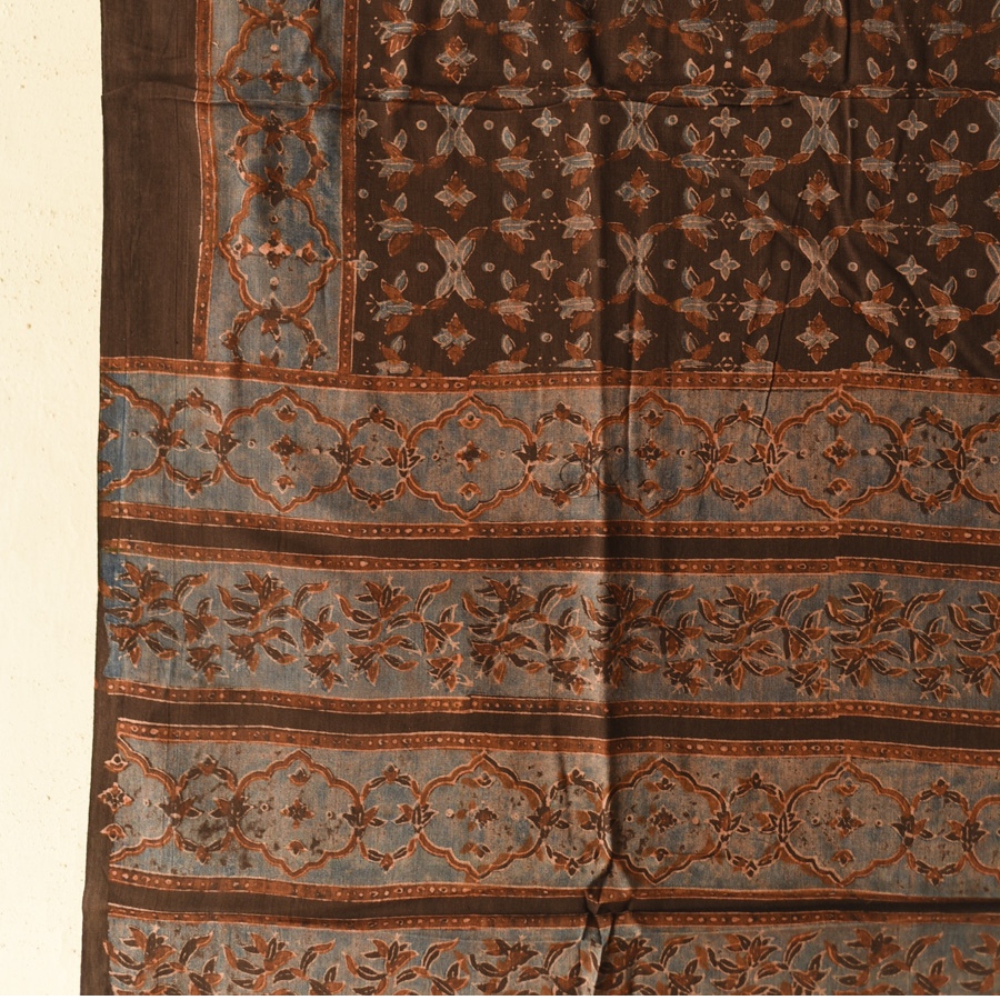 shop Ajrakh Block Printed Pure Cotton Dupatta 49