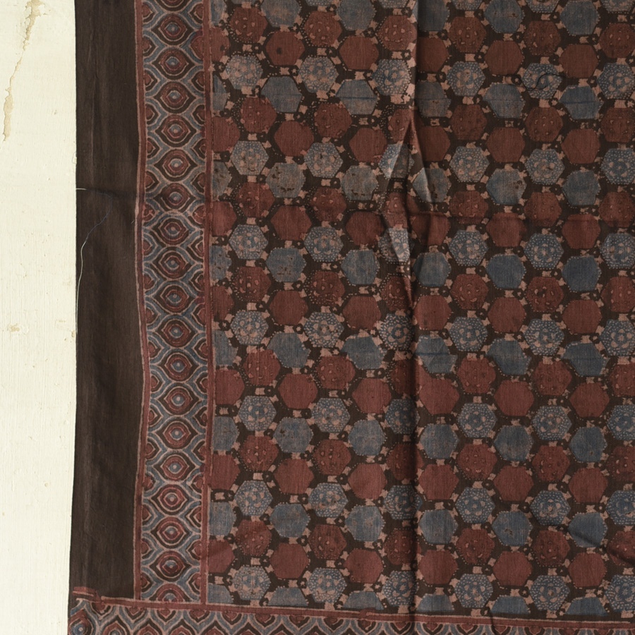 shop Ajrakh Block Printed Pure Cotton Dupatta - 16