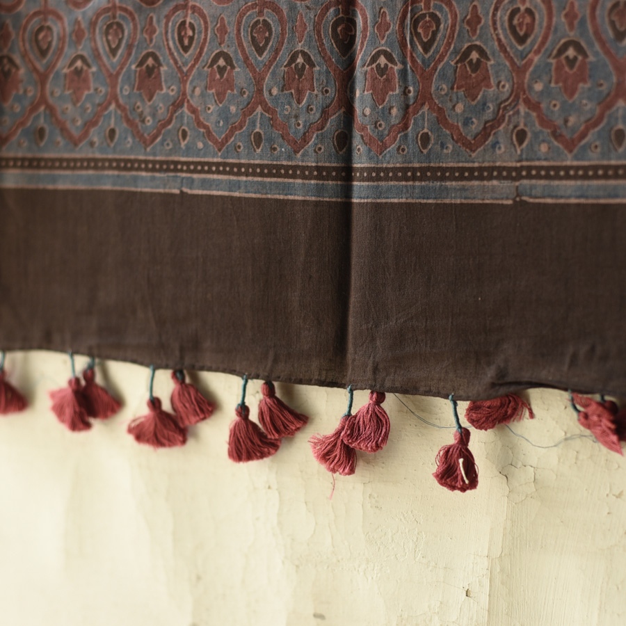 shop Ajrakh Block Printed Pure Cotton Dupatta - 16