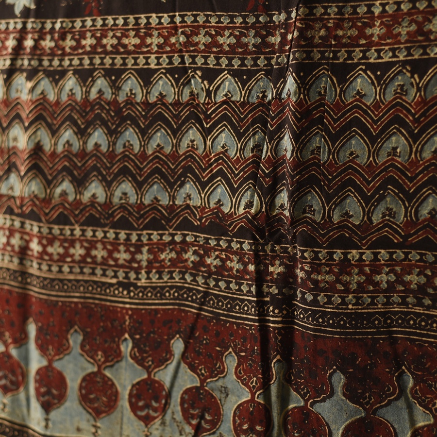 shop Ajrakh Block Printed Pure Cotton Dupatta 17