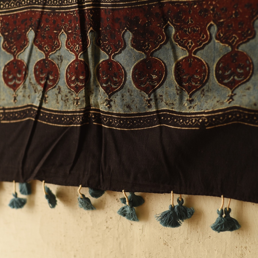 shop Ajrakh Block Printed Pure Cotton Dupatta 17