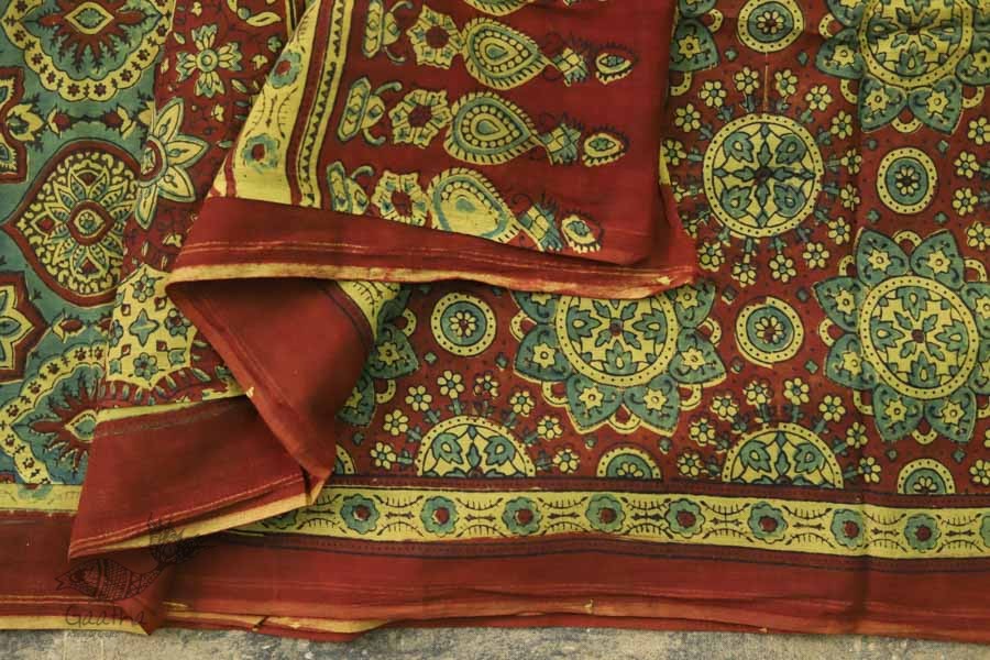 चारु ⚘ Ajrakh Mul Cotton Saree ⚘ 17