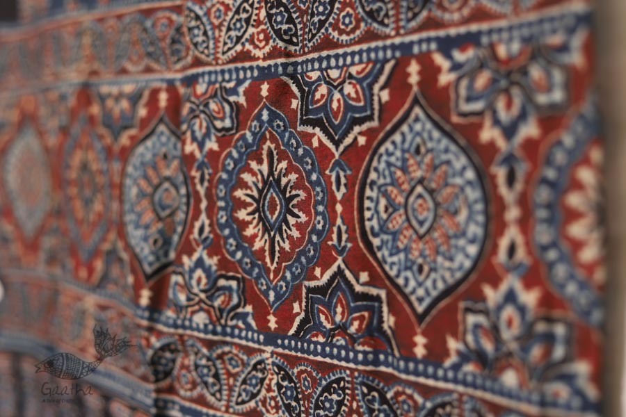 पर्व | Chanderi Ajrakh Stole - 1