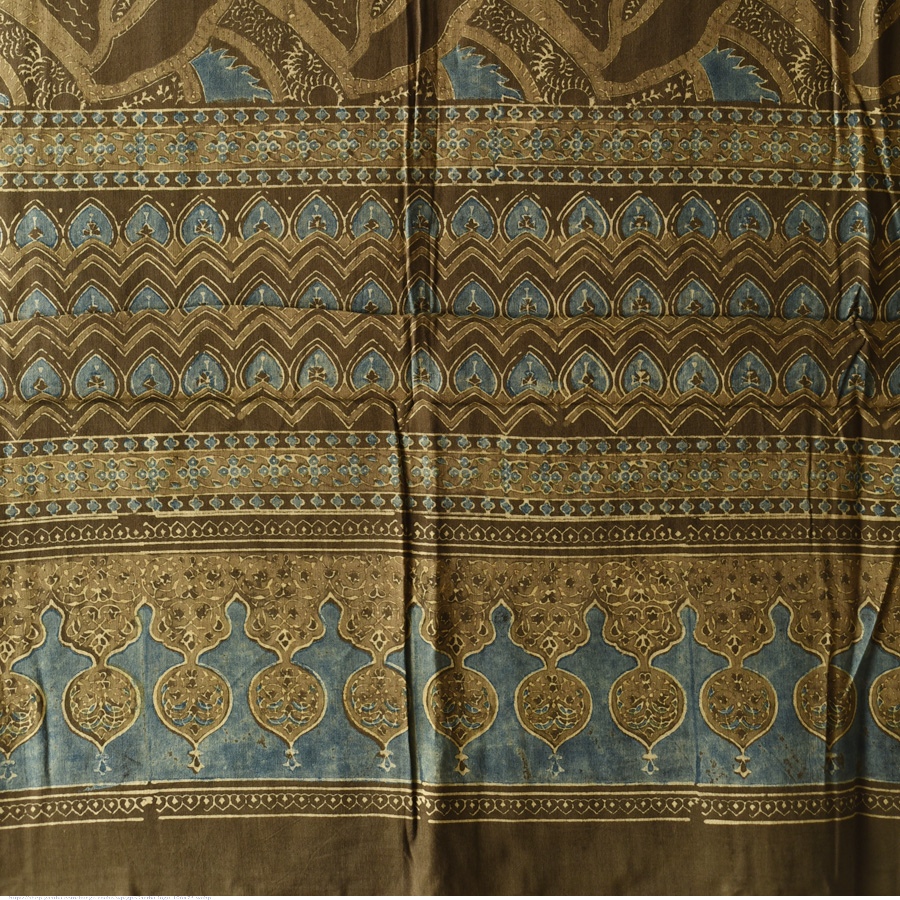shop Ajrakh Block Printed Pure Cotton Dupatta 18