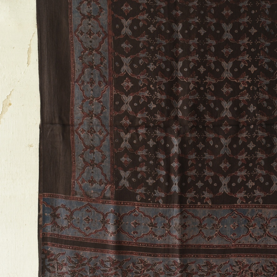 shop Ajrakh Block Printed Pure Cotton Dupatta - 18