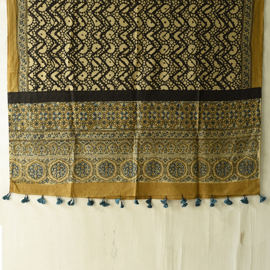 shop Ajrakh Block Printed Pure Cotton Dupatta 19