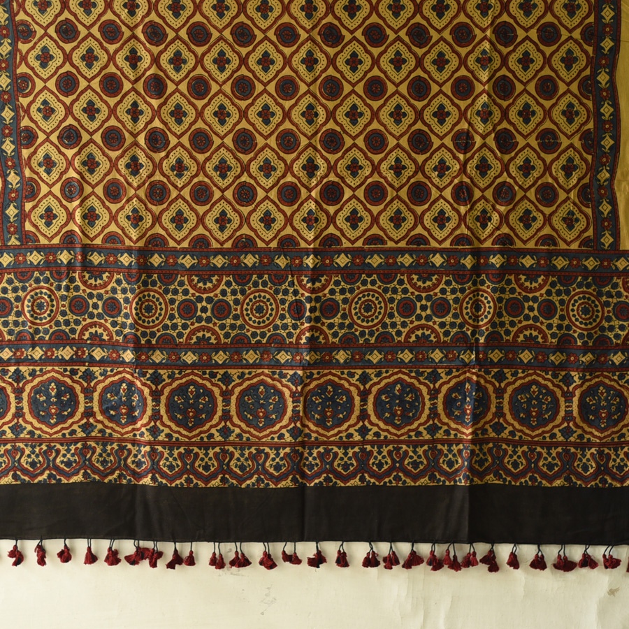 shop Ajrakh Block Printed Pure Cotton Dupatta 20