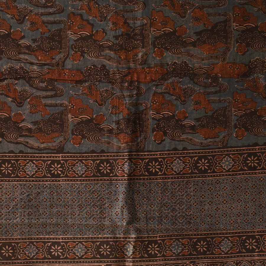 shop Ajrakh Block Printed Pure Cotton Dupatta 22