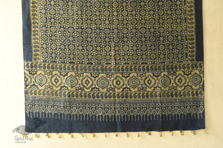 shop Ajrakh Block Printed Pure Cotton Dupatta