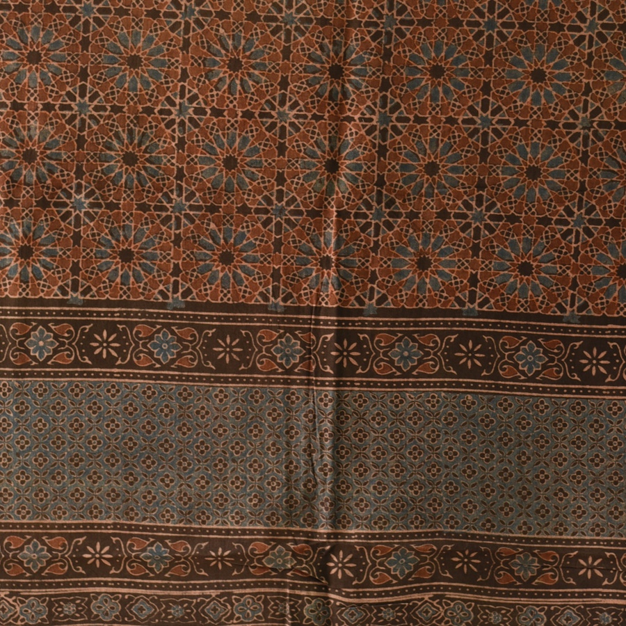 shop Ajrakh Block Printed Pure Cotton Dupatta 24