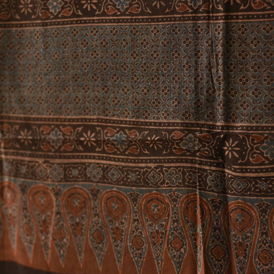 shop Ajrakh Block Printed Pure Cotton Dupatta 24