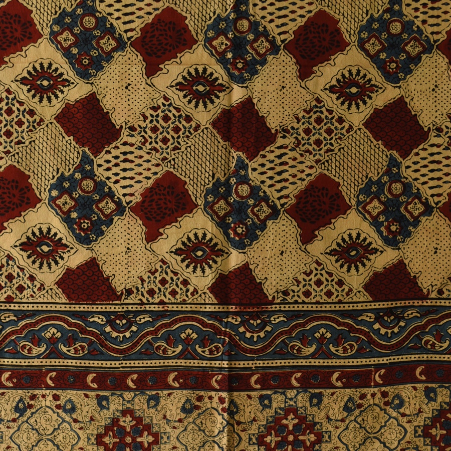 shop Ajrakh Block Printed Pure Cotton Dupatta - 26