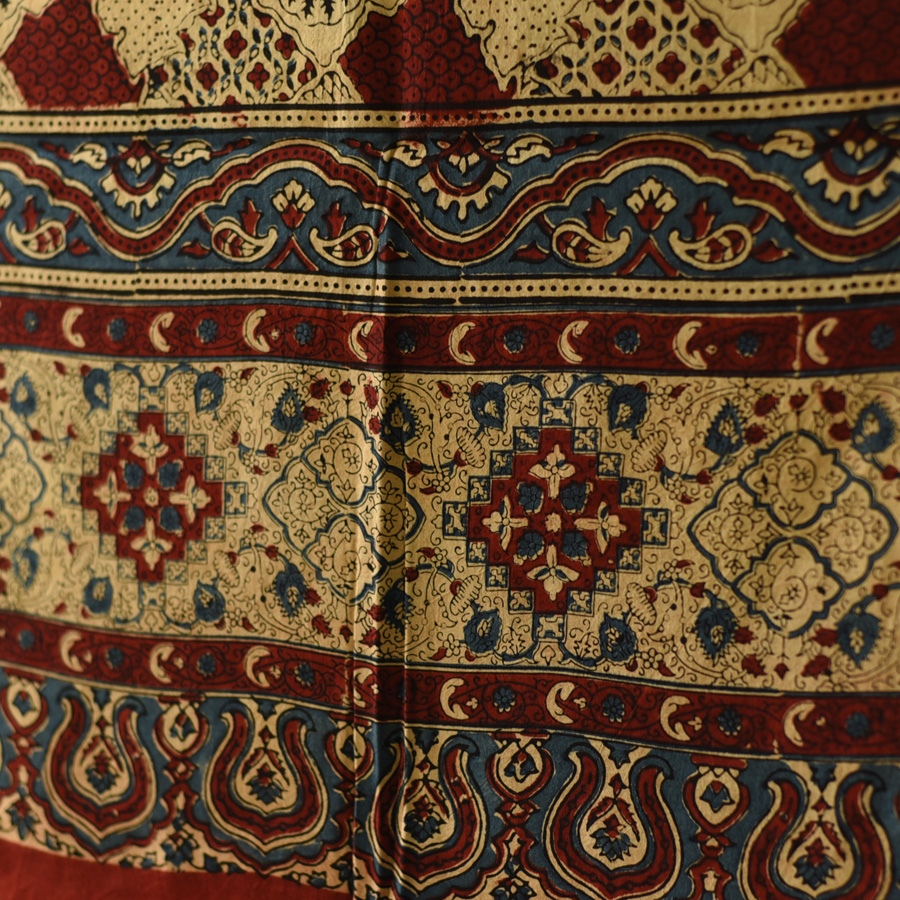 shop Ajrakh Block Printed Pure Cotton Dupatta - 26