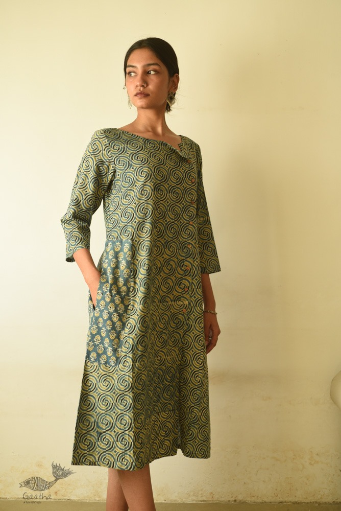 shop Ajrakh Printed Cotton Dress