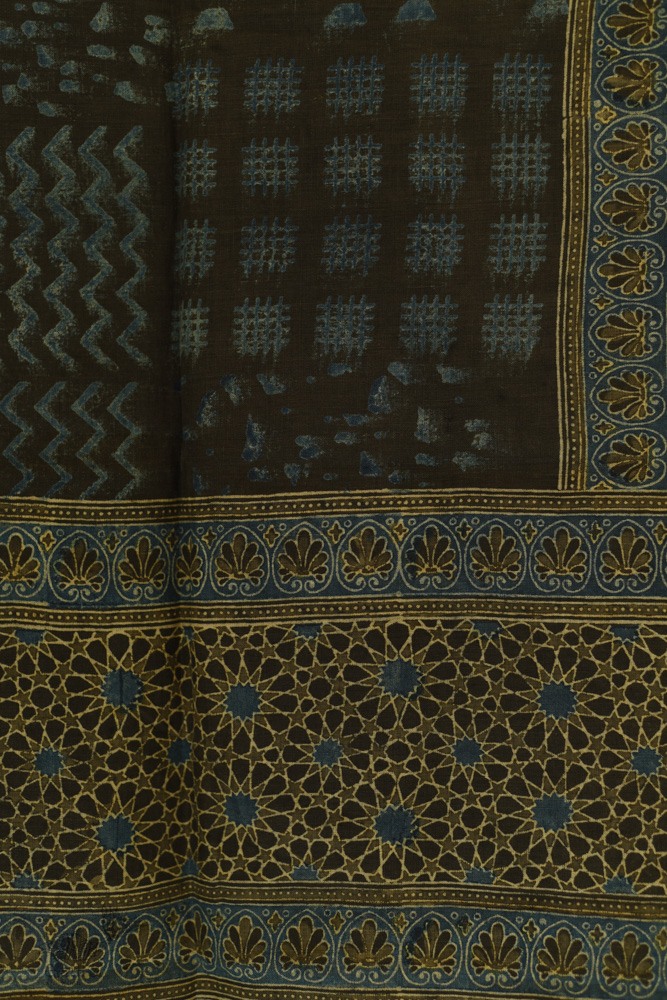 shop Ajrakh Hand Block Printed ~ Linen Stole