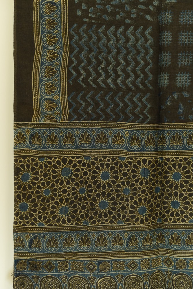 shop Ajrakh Hand Block Printed ~ Linen Stole