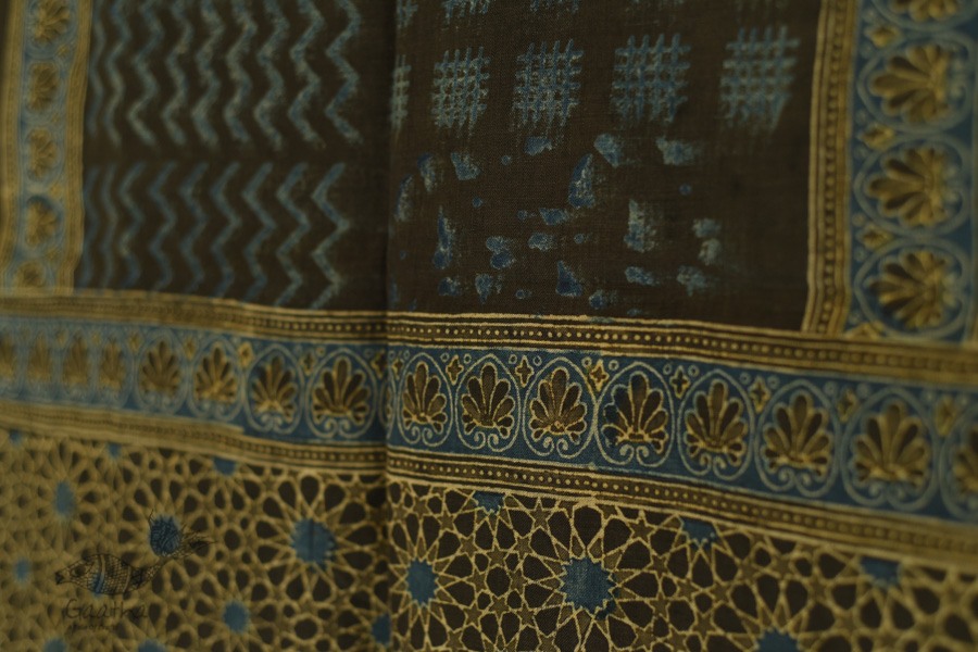 shop Ajrakh Hand Block Printed ~ Linen Stole