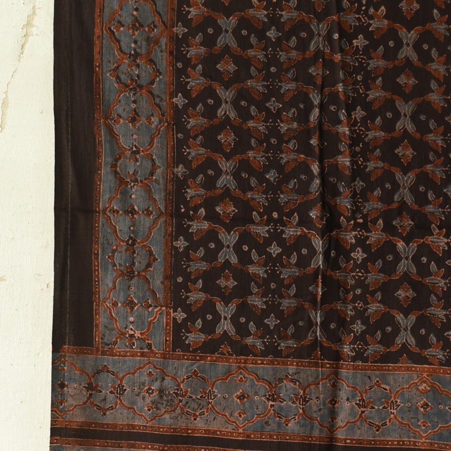 shop Ajrakh Block Printed Pure Cotton Dupatta 30