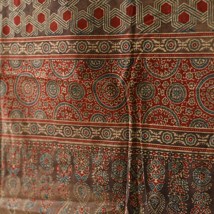 shop Ajrakh Block Printed Pure Cotton Dupatta 31