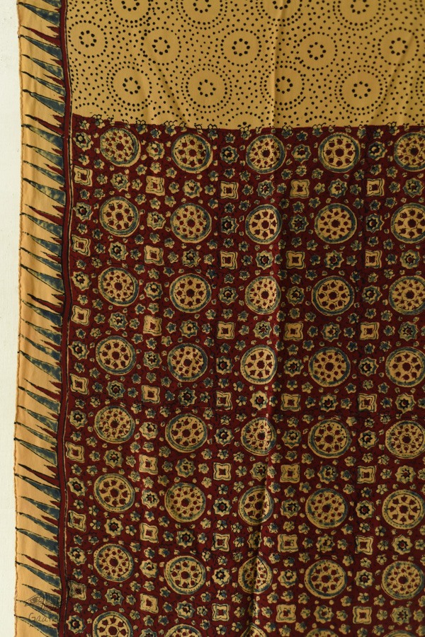 buy Ajrakh Printed Crape Dupatta
