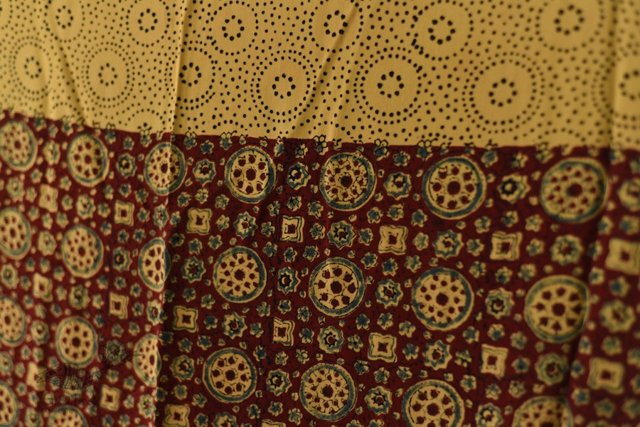 buy Ajrakh Printed Crape Dupatta