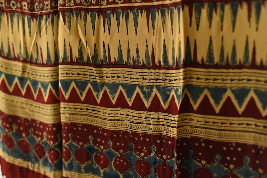 buy Ajrakh Printed Crape Dupatta