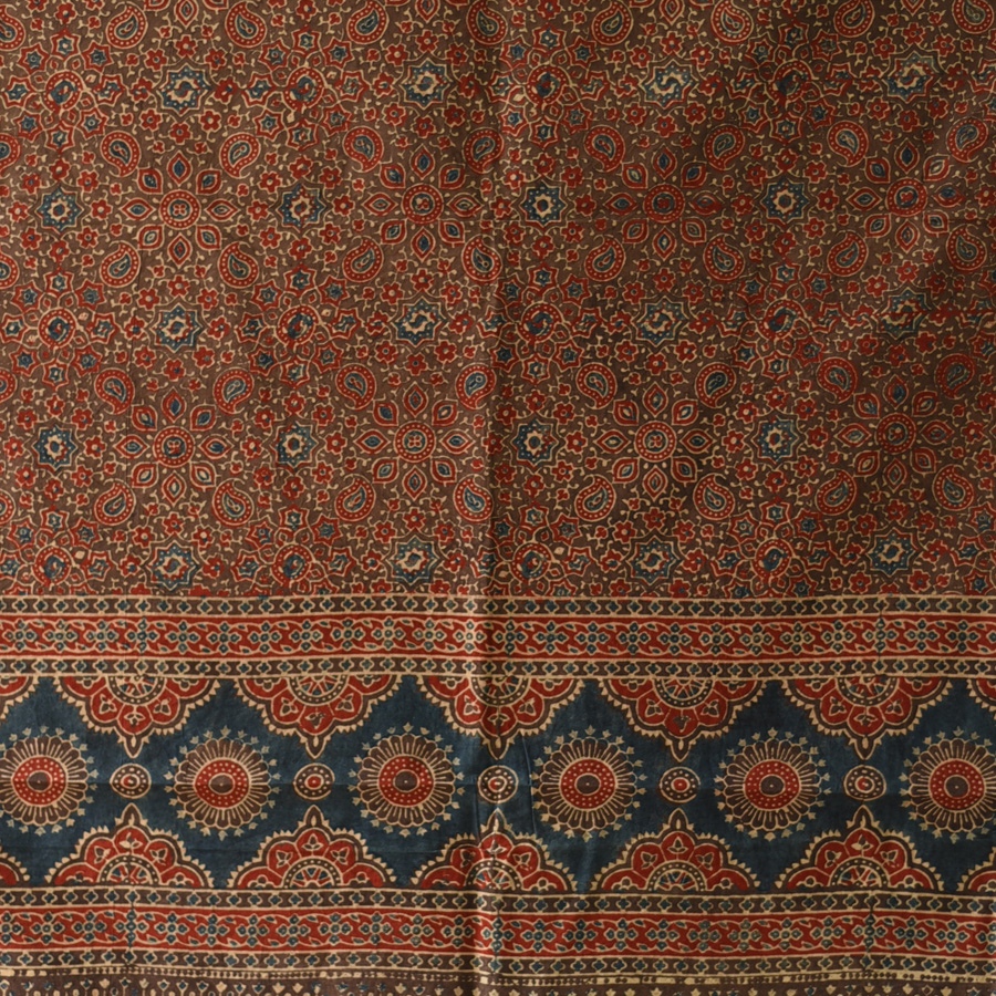 shop Ajrakh Block Printed Pure Cotton Dupatta 32