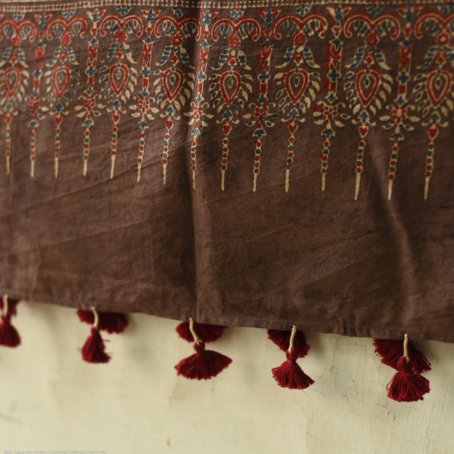 shop Ajrakh Block Printed Pure Cotton Dupatta 32