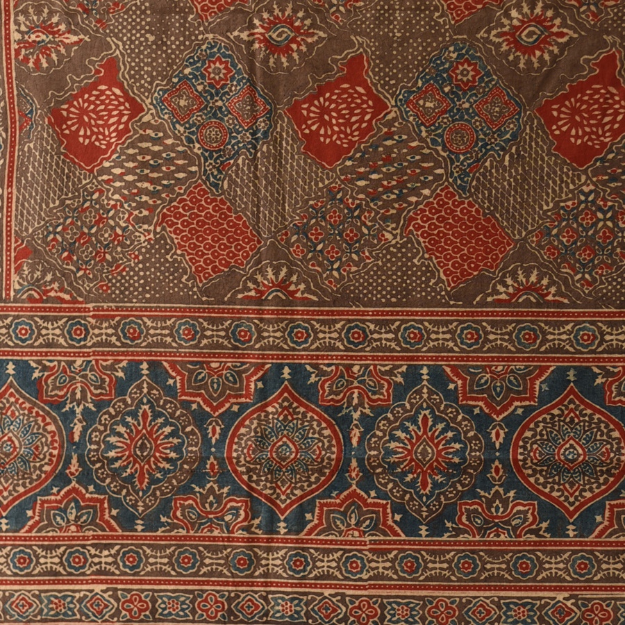 shop Ajrakh Block Printed Pure Cotton Dupatta 33