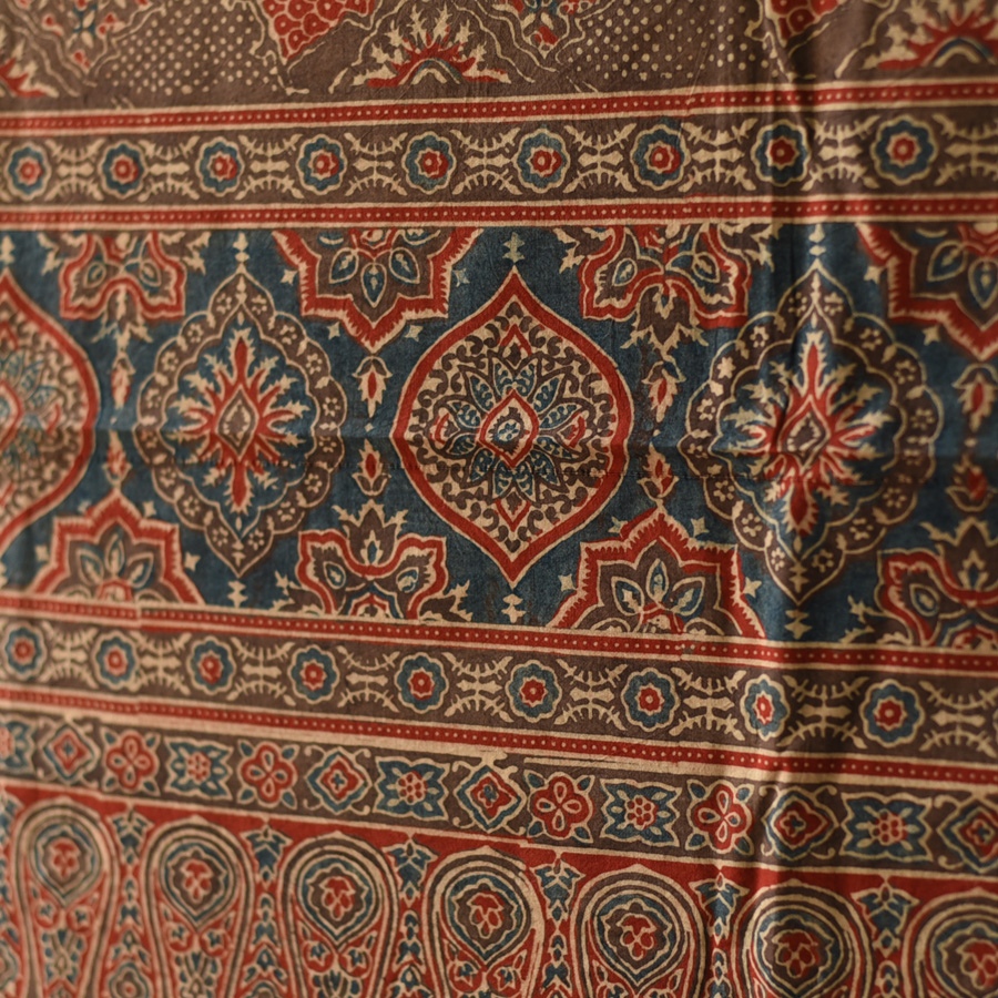 shop Ajrakh Block Printed Pure Cotton Dupatta 33