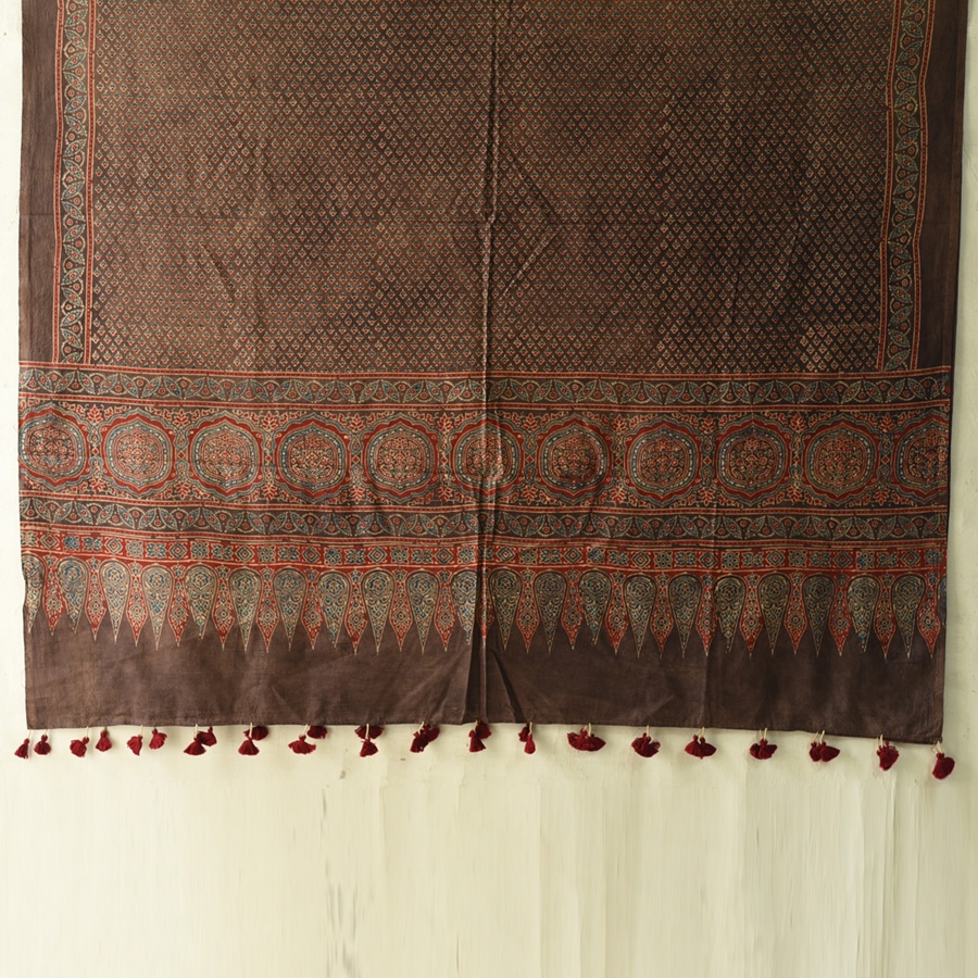 shop Ajrakh Block Printed Pure Cotton Dupatta 34