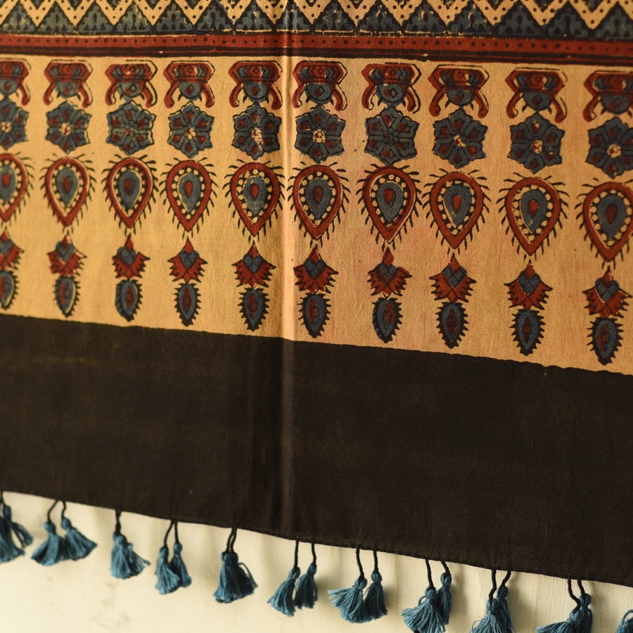 shop Ajrakh Block Printed Pure Cotton Dupatta 36