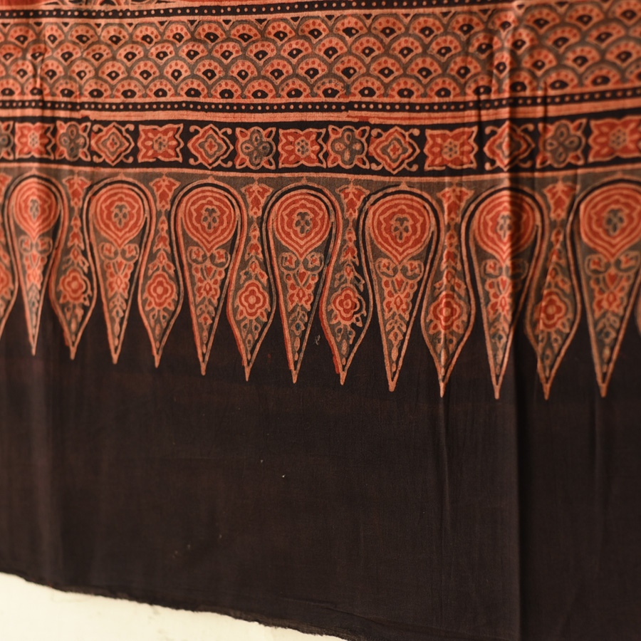 shop Ajrakh Block Printed Pure Cotton Dupatta 38