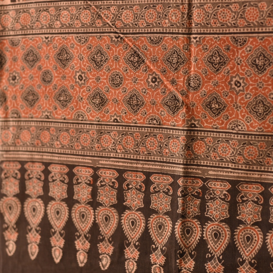 shop Ajrakh Block Printed Pure Cotton Dupatta 39