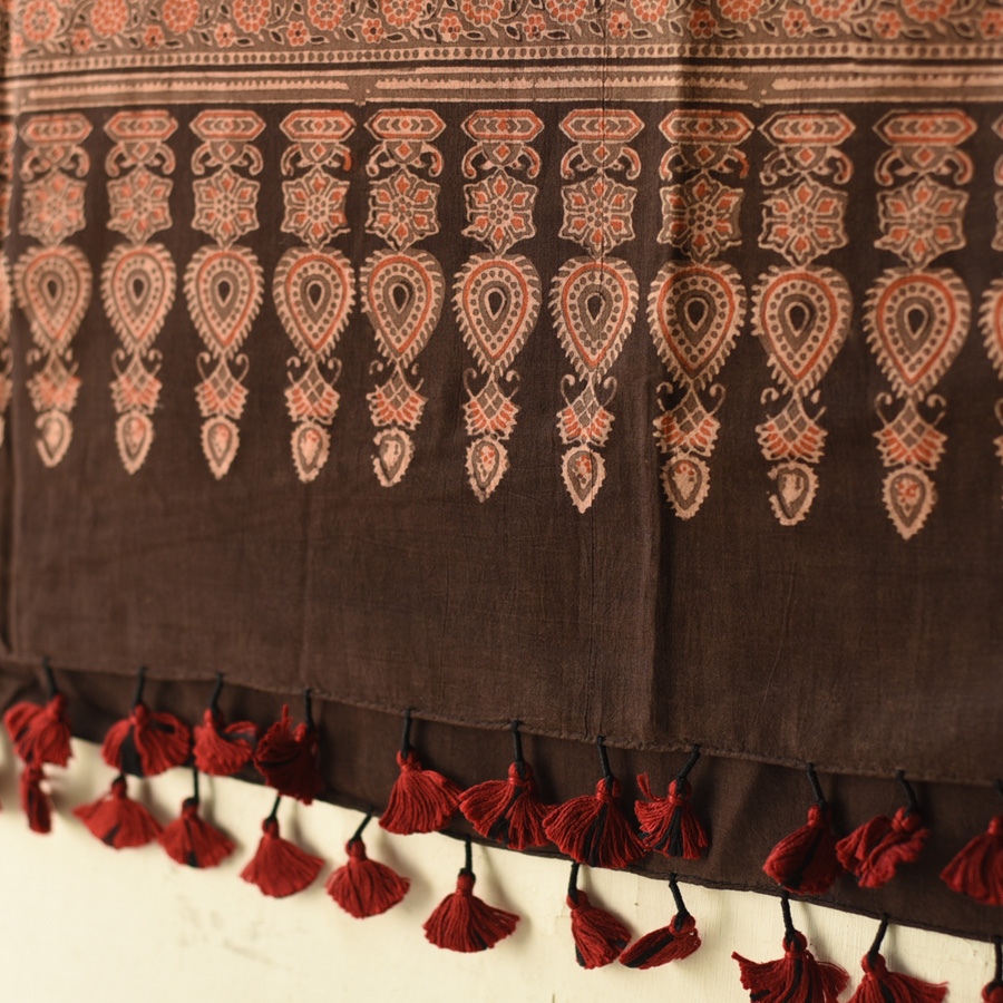 shop Ajrakh Block Printed Pure Cotton Dupatta 39