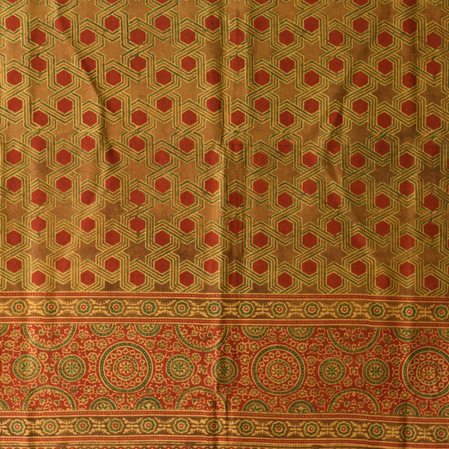 shop Ajrakh Block Printed Pure Cotton Dupatta 42