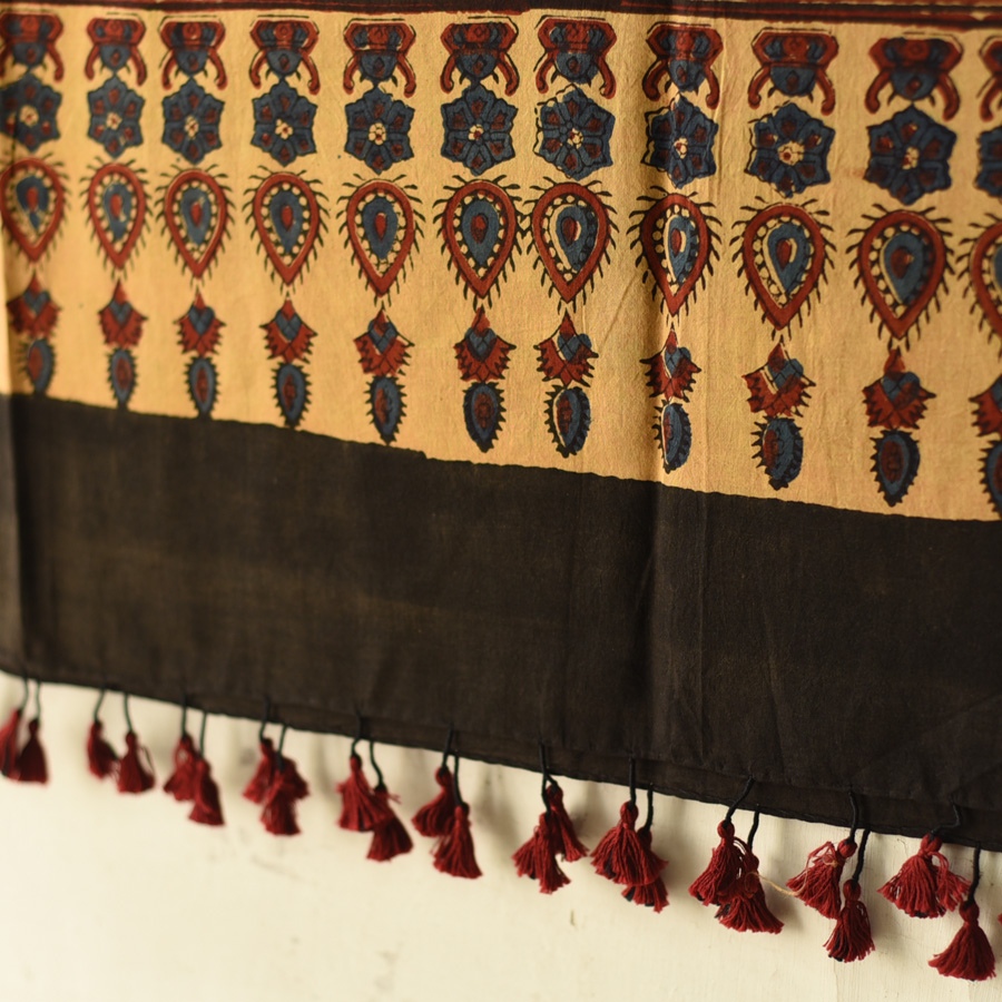 shop Ajrakh Block Printed Pure Cotton Dupatta 43