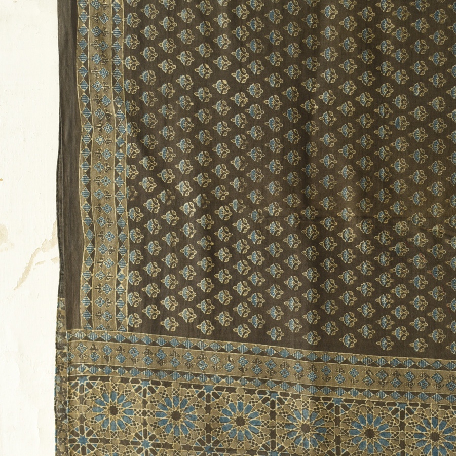 shop Ajrakh Block Printed Pure Cotton Dupatta 45