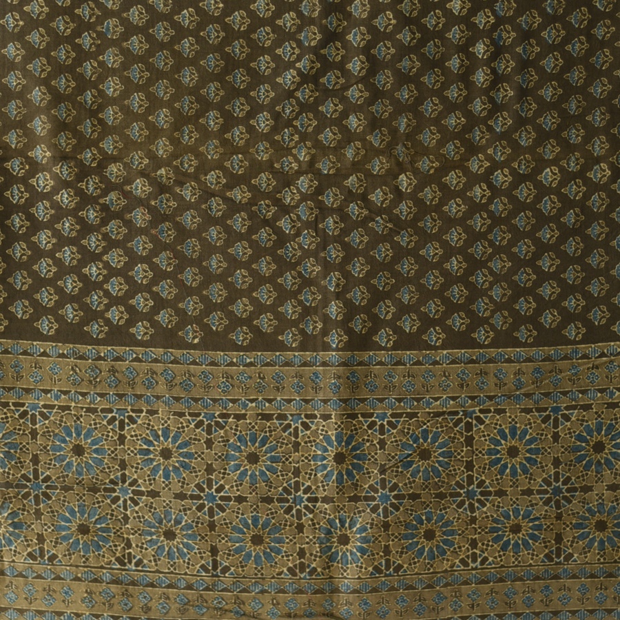 shop Ajrakh Block Printed Pure Cotton Dupatta 45