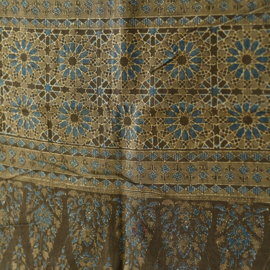 shop Ajrakh Block Printed Pure Cotton Dupatta 45