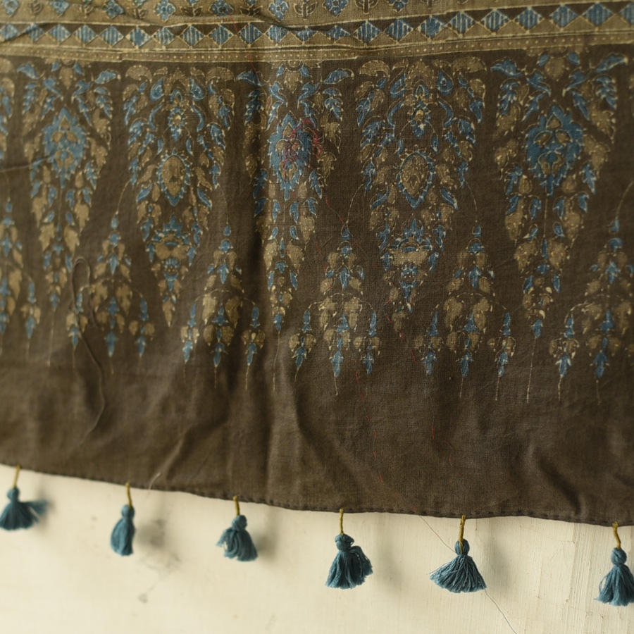 shop Ajrakh Block Printed Pure Cotton Dupatta 45
