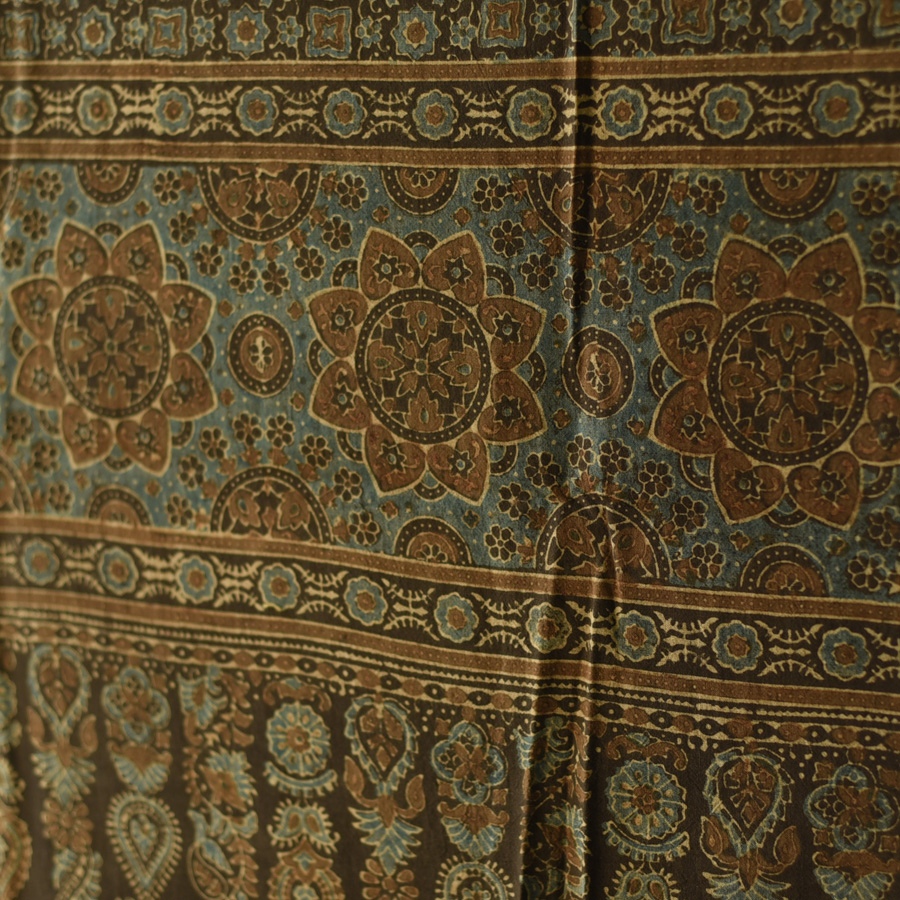 shop Ajrakh Block Printed Pure Cotton Dupatta 46