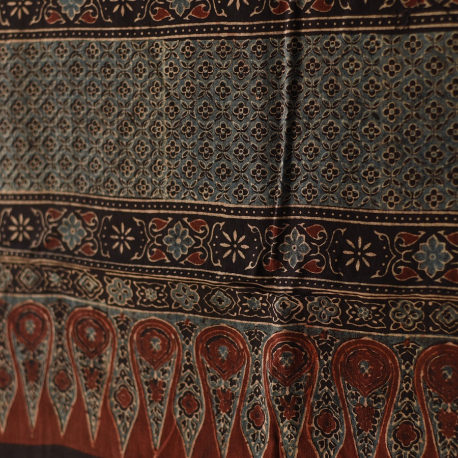 shop Ajrakh Block Printed Pure Cotton Dupatta 47