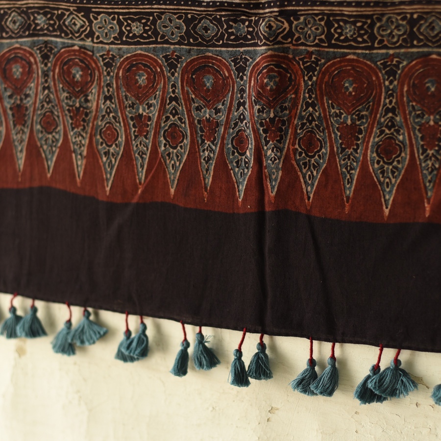 shop Ajrakh Block Printed Pure Cotton Dupatta 47