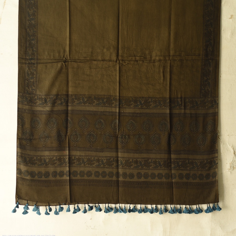 shop Ajrakh Block Printed Pure Cotton Dupatta 49