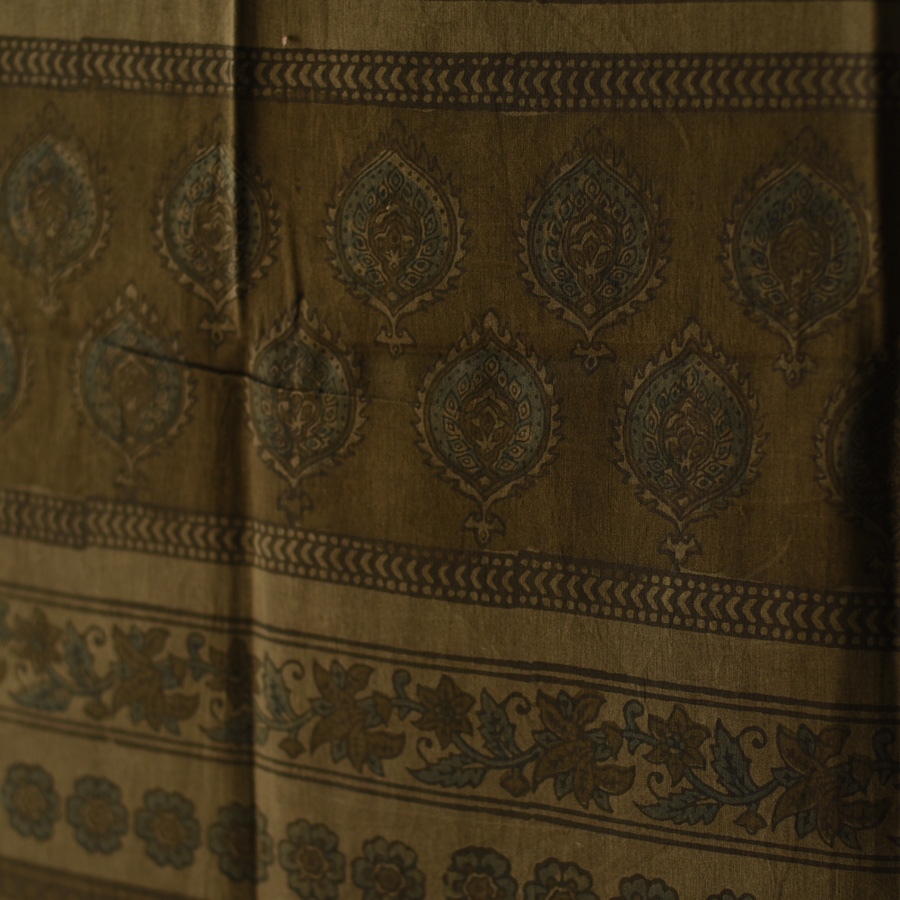 shop Ajrakh Block Printed Pure Cotton Dupatta 49