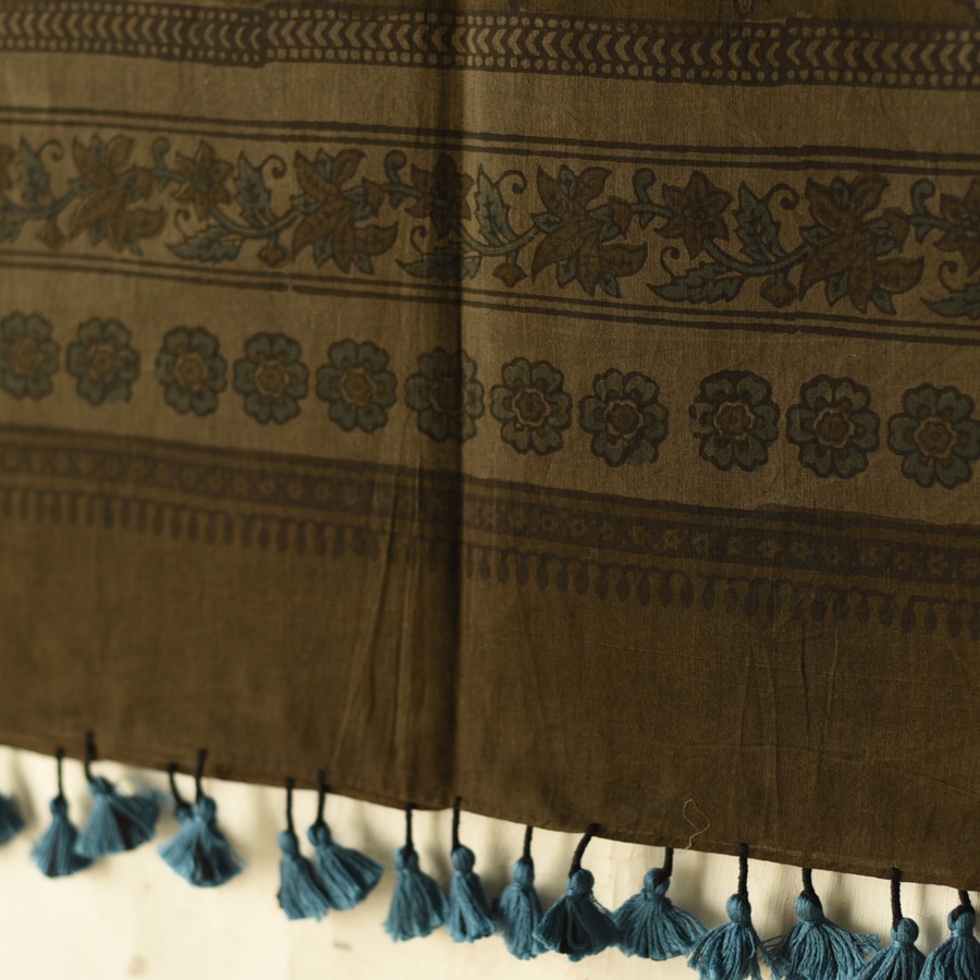 shop Ajrakh Block Printed Pure Cotton Dupatta 49